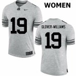 NCAA Ohio State Buckeyes Women's #19 Eric Glover-Williams Gray Nike Football College Jersey VSS2145GW